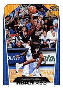 2018-19 nba hoops basketball #300 allen iverson philadelphia 76ers tribute official trading card made by panini