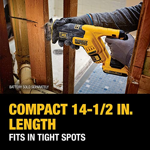 DEWALT DCS367B 20V Max XR Brushless Compact Reciprocating Saw, (Tool Only), (Renewed)