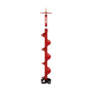 eskimo 35400 pistol bit 6" drill adaptive ice auger weighs only 3.2 pounds, redrills old holes easily extremely fast cutting, red