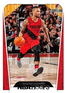 2018-19 nba hoops basketball #284 damian lillard portland trail blazers tribute official trading card made by panini