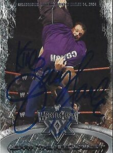 jerry lawler signed 2004 fleer wwe wrestlemania xx card #28 the king autograph - autographed wrestling cards
