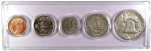 1954 Year Set 5 Coins in AG About Good or Better Condition Collectible Gift Set