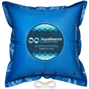 aquabeacon pool pillow 4' x 4' ultra thick & super durable premium above ground pool winter .4mm thick and cold-resistant. rope included