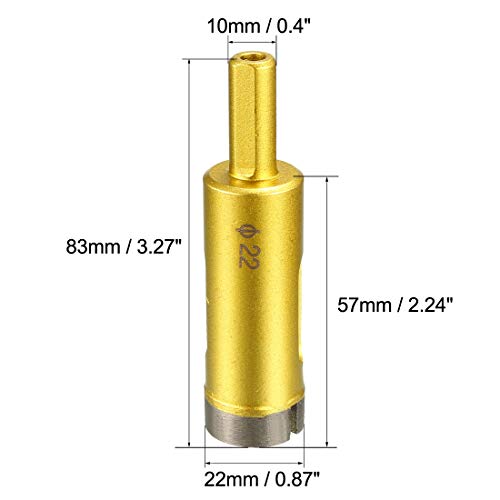 uxcell 22mm Dry/Wet Hole Saws Diamond Core Drill Bit for Concrete Brick Block Stone Masonry Tile Glass