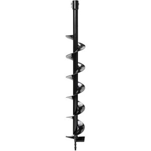 biltek auger post hole digger bits 4" x 32" deep professional fence holes 3/4" shaft - perfect for quickly digging holes to install fence posts, decks, planting trees, shrubs, ice fishing, and more!
