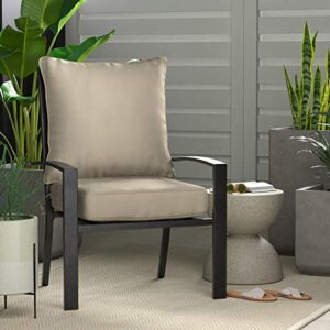 Amazon Basics Deep Seat Patio Seat and Back Cushion Set - Khaki