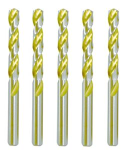 hss drill bit 11/32 inch twist jobber length titanium golden flute drill steel metal iron-5pcs
