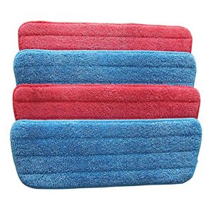 Microfiber Spray mop Replacement Blade/Microfiber mop Replacement Wet/Dry mop Cleaning pad from re-up Compatible BONA Floor Care System 4 Packs