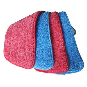 Microfiber Spray mop Replacement Blade/Microfiber mop Replacement Wet/Dry mop Cleaning pad from re-up Compatible BONA Floor Care System 4 Packs