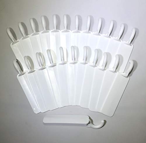 Alumahangers Flat 3" (24PK) Plastic Alumahooks for Insulated Covers. Made in The USA. Great for String Lighting and Light Weight Decorations.