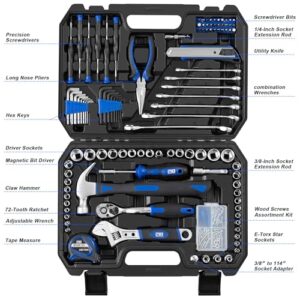 Prostormer 200-Piece Hand Tool Set, General Home and Auto Repair Tool Kit with Toolbox Storage Case for Mechanical Repair, DIY, Home Maintenance