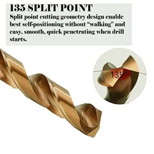 HSS Cobalt Drill Bit Double End 1/8 in. Stubby Body Drill Steel Metal Iron-10Pcs