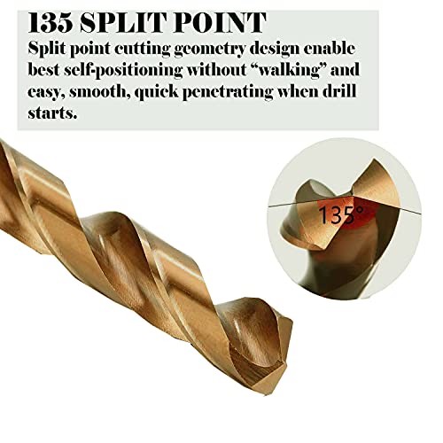 HSS Cobalt Drill Bit Double End 1/8 in. Stubby Body Drill Steel Metal Iron-10Pcs