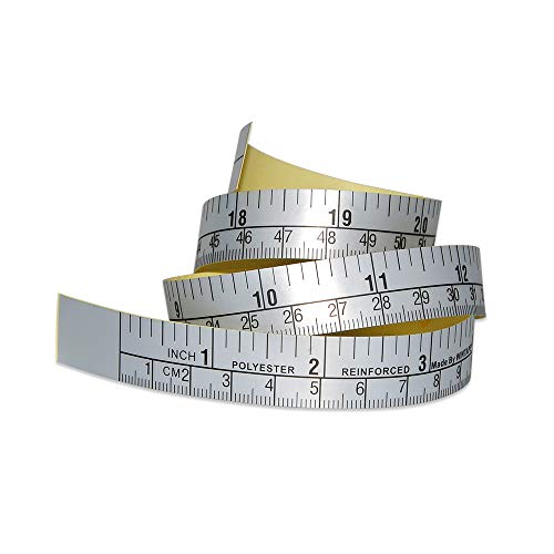 WIN TAPE Workbench Ruler Adhesive Backed Tape Measure - 24 Inch 61cm Tape Measure (Left to Right - Inch/cm)