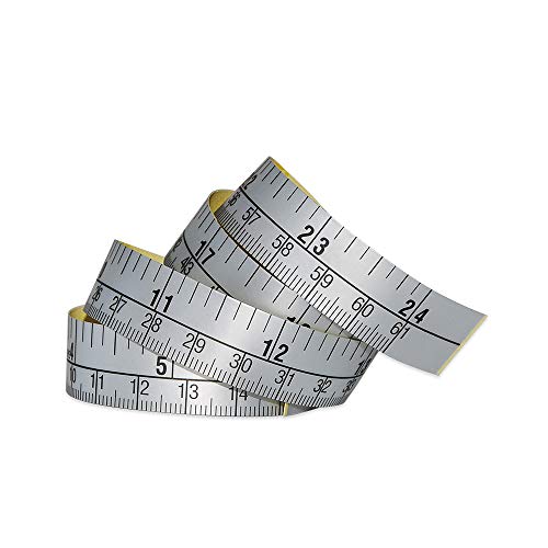 WIN TAPE Workbench Ruler Adhesive Backed Tape Measure - 24 Inch 61cm Tape Measure (Left to Right - Inch/cm)