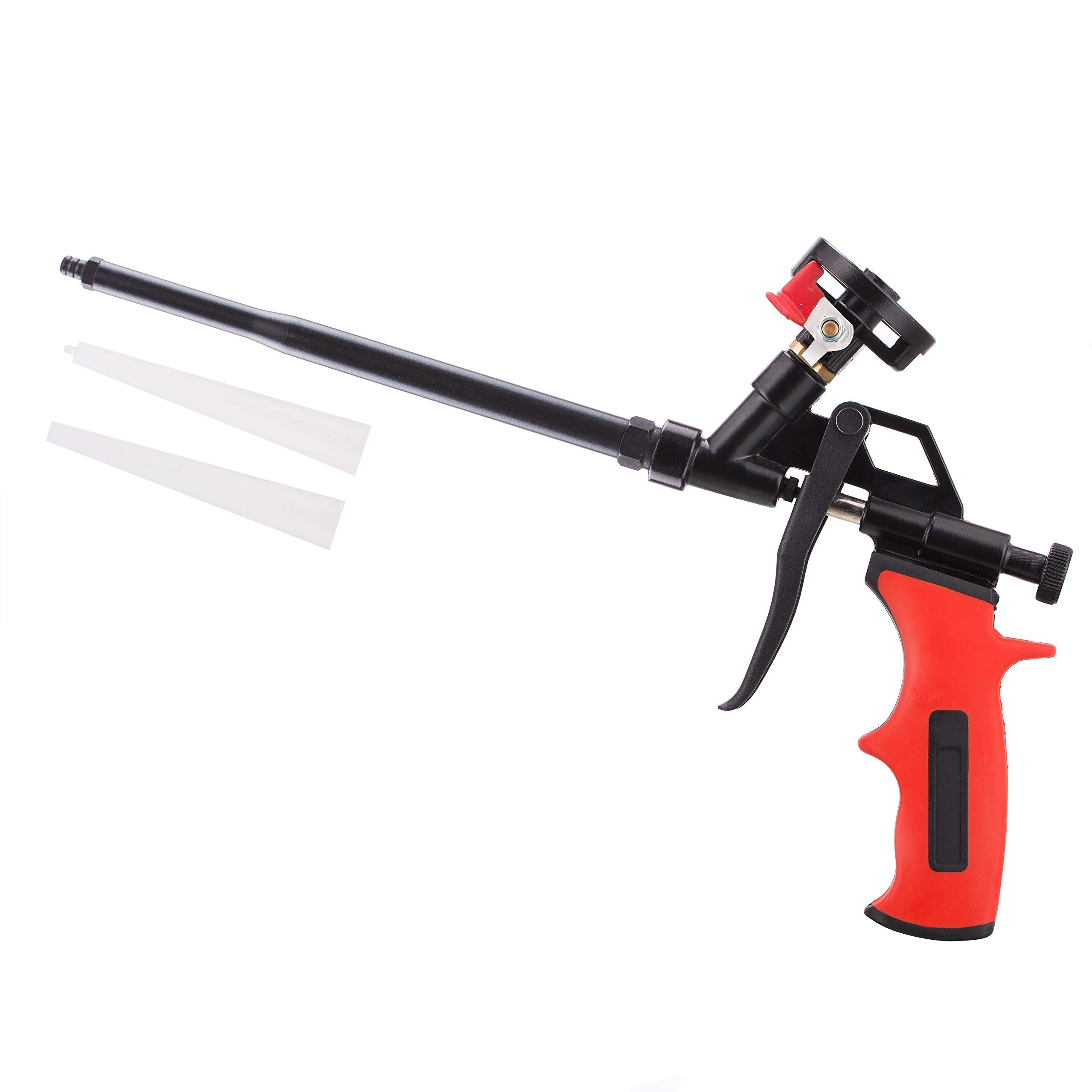 SocsPark Needn't Clean Foam Gun, Pu Expanding Foaming Gun, Upgrade Caulking Gun, Heavy Duty Spray Foam Gun, Metal Body Covered with PTFE, Suitable for Caulking, Filling, Sealing, Home and Office Use