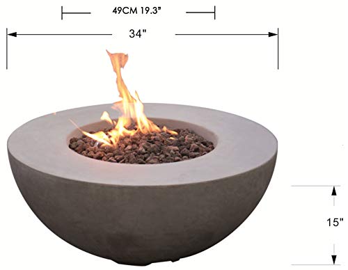 MODENO Roca Concrete Propane Fire Table