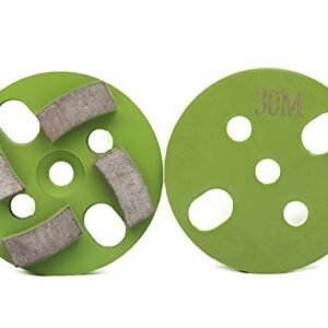 Metal Diamond Floor Polishing Pads 3-Pcs Concrete Grinding Discs 30 Grits