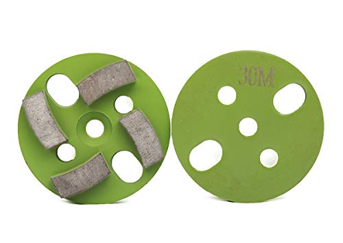 Metal Diamond Floor Polishing Pads 3-Pcs Concrete Grinding Discs 30 Grits