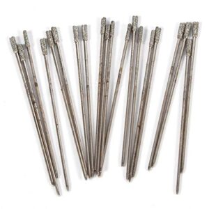 20PCS Diamond Drill Bit, 1mm Drill Polished Sets for Jewelry Beach Sea Glass Shells Gemstones Lapidary