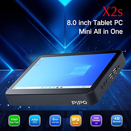 Pipo X2S Mini PC 8 inch IPS 1280 * 800 Z3735F Quad Core Windows 10 2GB Ram 32GB ROM HDMI WiFi Bluetooth