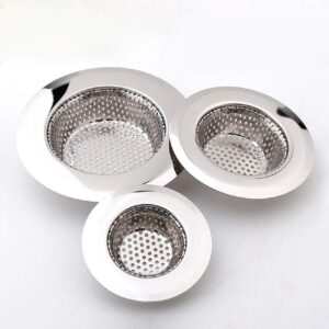 hair catcher shower drain(3 pack), bathtub drain cover, sink tub drain stopper, sink strainer for kitchen and bathroom, hair stopper for bathtub drain cover size from 2.13'' to 4.5''.