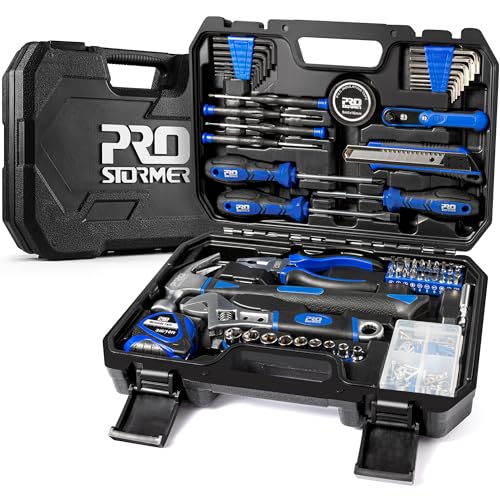 Prostormer 160-Piece Home Repair Tool Set, General Household Hand Tool Kit with Toolbox Storage Case for House, Garage, College Dorm and Office