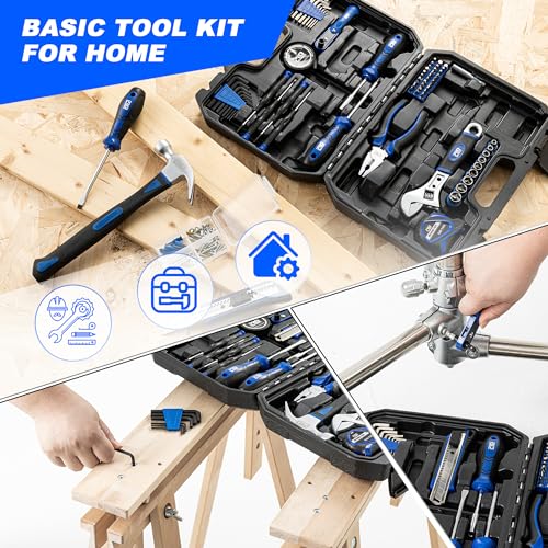 Prostormer 160-Piece Home Repair Tool Set, General Household Hand Tool Kit with Toolbox Storage Case for House, Garage, College Dorm and Office