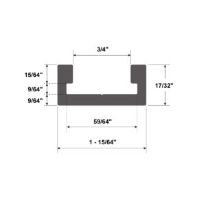 POWERTEC 71156 Aluminum T-Track 48 Inch Combo with Aluminum Miter T-Bar, 1 Set, For Benchtop Table Saws, Router Tables, Band Saws