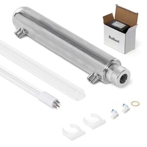 Ultraviolet UV Light – 12 inch Filter Housing & 10” Bulb – for Under Sink and Reverse Osmosis Systems – 1 GPM – UVITIZER