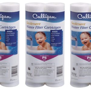 Culligan P5 Whole House Premium Water Filter, 8,000 Gallons, 3 Pack, Sold as 6 Filters