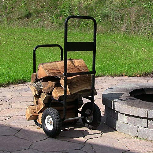 Alek...Shop Caddy Dolly Mover Wheels Cover Fire Cart Log Carrier Firewood Rack Wood Rolling Hauler Storage Fireplace