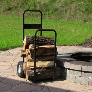 Alek...Shop Caddy Dolly Mover Wheels Cover Fire Cart Log Carrier Firewood Rack Wood Rolling Hauler Storage Fireplace