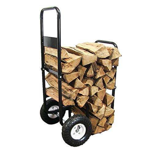 Alek...Shop Caddy Dolly Mover Wheels Cover Fire Cart Log Carrier Firewood Rack Wood Rolling Hauler Storage Fireplace