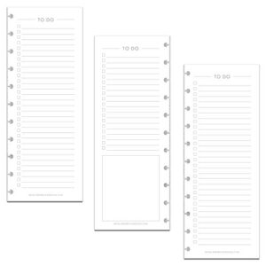betternote skinny to do list refills for discbound notebooks, half sheet checklist, fits levenger circa, staples arc, tul, the happy planner, disc bound, talia (classic- 25 sheets, 11-disc, 8.5"x11")