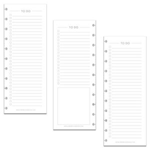 BetterNote Skinny To Do List Refills for Discbound Notebooks, Half Sheet Checklist, Fits Levenger Circa, Staples Arc, TUL, The Happy Planner, Disc Bound, Talia (Classic- 25 Sheets, 11-Disc, 8.5"x11")