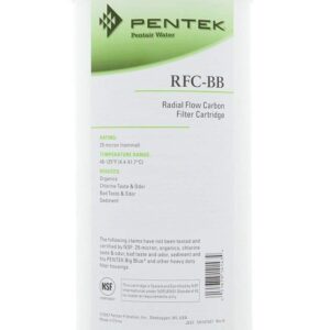 Pentek 155141, RFC-BB Radial-Flow Granular Activated Carbon Cartridge, 25 Micron (Pack of 2)