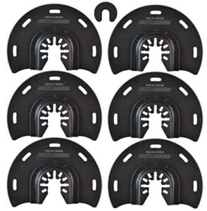 actomaster hcs oscillating segmented saw blade for oscillating tool multitool, pack of 6