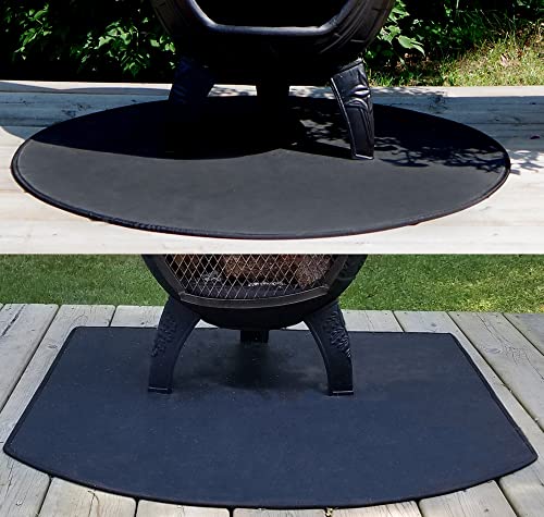 The Blue Rooster CPSC Certified Grill Pad, Thick 6mm Pad Protects Floor, Deck, Patio from Spills and Grease. Smoker, Grill, Chiminea Pad 36" x 48" Rectangle