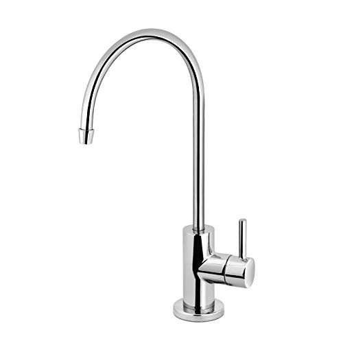 Express Water Modern Chrome Water Filter Faucet – Drinking Water Faucet – Reverse Osmosis Filtration System and Kitchen Sink Beverage Faucet – Simple 3-Piece Easy Install Faucet