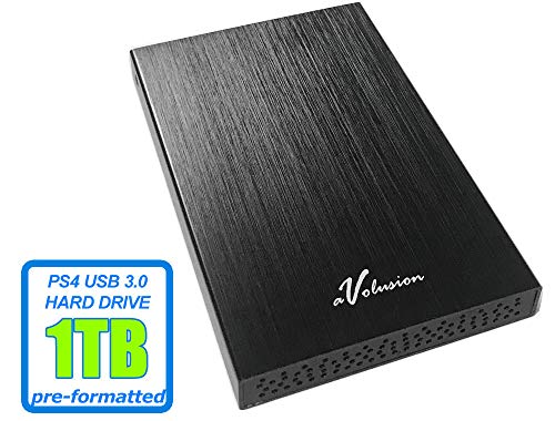 Avolusion HD250U3 1TB USB 3.0 Portable External Gaming Hard Drive (for PS4, Pre-Formatted) - 2 Year Warranty