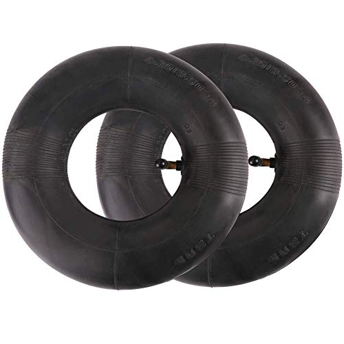 LotFancy 4.10/3.50-4" Inner Tube, 2Pcs 4.10-4 Replacement Tube for Hand Truck, Dolly, Hand Cart, Utility Wagon, Utility Carts, Garden Cart, Snowblower, Lawn Mower, Wheelbarrow, Generator and More