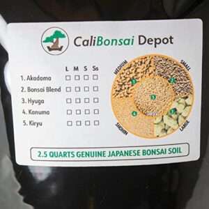 2.5 Quarts Genuine Japanese Kanuma for Acid Loving Plants, Bonsai Tree Soil Mix - Shohin Grain