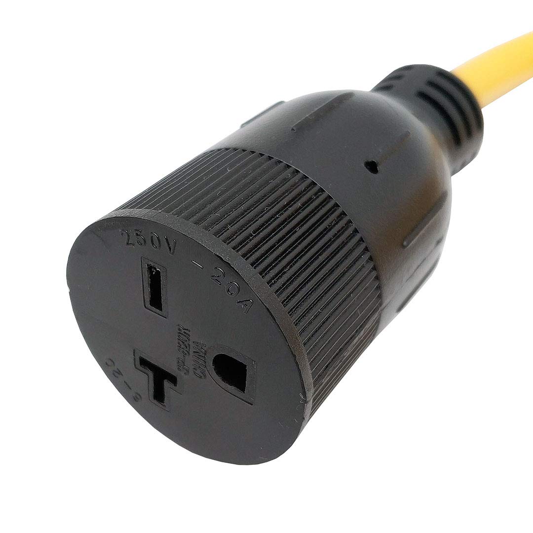 Parkworld 885767 NEMA 6-20 Extension Cord 6-20P to 6-20R (T Blade Female Also for 6-15R Adapter) 250V, 20A, 5000W (16FT)