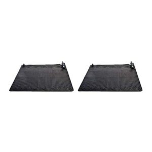 intex 47 inch x 47 inch solar pool heater mat for 8,000 gallon above ground pool with hose attachment and bypass valve, black (2 pack)