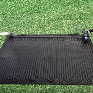 Intex 47 Inch x 47 Inch Solar Pool Heater Mat for 8,000 Gallon Above Ground Pool with Hose Attachment and Bypass Valve, Black (2 Pack)
