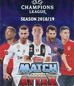 2018/2019 Topps Match Attax Champions League Soccer Collection of (10) Factory Sealed Foil Packs with 60 Cards! Look for Top Stars including Ronaldo, Lionel Messi, Neymar, Harry Kane & More! WOWZZER!