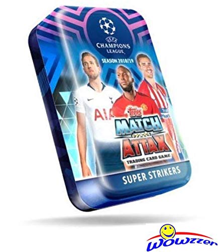 2018/2019 Topps Match Attax Champions League Soccer EXCLUSIVE Collectors MEGA TIN with 60 Cards Including Limited Edition Card & 15 Subset Cards! Look for Ronaldo, Messi, Neymar, Bale & More! WOWZZER!