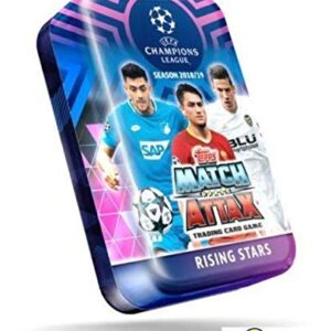 2018/2019 Topps Match Attax Champions League Soccer EXCLUSIVE Collectors MEGA TIN with 60 Cards Including Limited Edition Card & 15 Subset Cards! Look for Ronaldo, Messi, Neymar, Bale & More! WOWZZER!