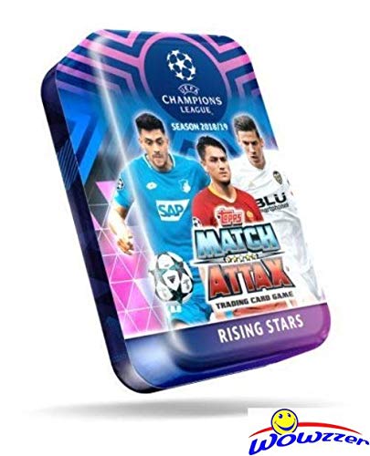 2018/2019 Topps Match Attax Champions League Soccer EXCLUSIVE Collectors MEGA TIN with 60 Cards Including Limited Edition Card & 15 Subset Cards! Look for Ronaldo, Messi, Neymar, Bale & More! WOWZZER!